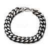 304 Stainless Steel Cuban Link Chain Bracelets for Men Women BJEW-C124-04B-02-4