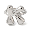 Initials Brass Open Cuff Ring for Women RJEW-N046-02K-P-2