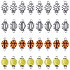 80Pcs 4 Styles Acrylic Ball Connector Charms FIND-HY0001-66-1