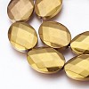 Electroplated Non-magnetic Synthetic Hematite Beads Strands G-P392-V06-2