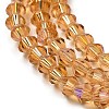 Transparent Electroplate Glass Beads Strands GLAA-F029-2mm-D18-3