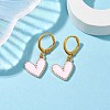 Heart Alloy Enamel Dangle Earrings EJEW-JE05821-2