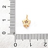 Brass Cubic Zirconia Star Connector Charms KK-Z084-11G-04-3
