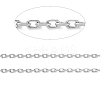 Tarnish Resistant 304 Stainless Steel Faceted Cable Chains CHS-G027-03P-2