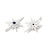 925 Sterling Silver Capri Blue Rhinestone Pendants STER-K188-03S-2