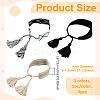 3Pcs 3 Colors Handmade Cotton Cord Braided Bracelets for Women BJEW-GO0002-01-2