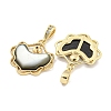 Natural Black Lip Shell Pendants KK-S386-17G-02-2
