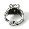 Vintage Leopard Alloy Open Cuff Rings RJEW-K275-42AS-3