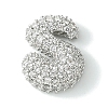 Rack Plating Brass Clear Cubic Zirconia Pendants KK-S378-01P-S-1