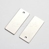 Tarnish Resistant 201 Stainless Steel Stamping Blank Tag Pendants STAS-L166-06-1