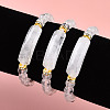 Natural Quartz Crystal Beads Stretch Bracelets BJEW-T022-04P-4