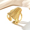 304 Stainless Steel Open Cuff Ring for Women RJEW-A053-06G-09-1