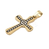 Ion Plating(IP) 304 Stainless Steel Enamel Rhinestone Pendants STAS-Q325-05L-G-2