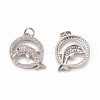 Brass Micro Pave Cubic Zirconia Pendants KK-E068-VB017-1
