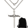 DIY 304 Stainless Steel Nail Cross Pendant Necklace Making Kits DIY-BBC0002-32P-1