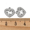 Brass Micro Pave Clear Cubic Zirconia Charms KK-H460-49P-3