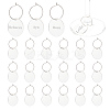 24Pcs Transparent Blank Acrylic Wine Glass Charms AJEW-AB00074-1