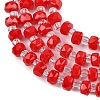 Opaque Glass Beads Strands GLAA-P076-01C-08-3