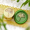 Golden Tone Round Wax Seal Brass Stamp Heads AJEW-M040-01G-N-1