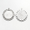 Tibetan Style Oval Pendant Cabochon Settings LS-TIBE-473-AS-RS-1