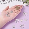 8Pcs 4 Styles Hollow Heart with Word STAS-CJ0001-223-4
