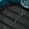 1mm Rack Plating Brass Ball Chain Adjustable Slider Necklaces for Women Men MAK-L044-51P-3