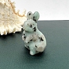 Natural Sesame Jasper Carved Healing Rabbit Figurines PW-WG98684-09-1