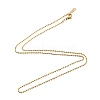 304 Stainless Steel Ball Chain Necklace for Women NJEW-A008-03G-1