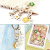 9Pcs Alloy Enamel Pendants Keychains HJEW-NB0001-52-5