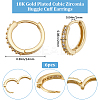 3 Pairs Brass Micro Pave Clear Cubic Zirconia Hoop Earrings EJEW-BBC0001-29-2