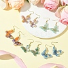 304 Stainless Steel Butterfly Dangle Earrings EJEW-FS00034-3