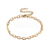 PVD Vacuum Plating 304 Stainless Steel Cable Chain Bracelet for Men Women BJEW-E031-05C-G-7
