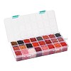 Red Series 600G 24 Colors Glass Seed Beads SEED-JP0008-02-2mm-6
