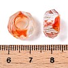Two Tone Glass European Beads GDA009-1-3