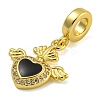 Rack Plating Brass Enamel European Dangle Charms KK-I718-26G-3