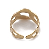 Ion Plating(IP) 304 Stainless Steel Oval Chains Shape Cuff Rings for Women RJEW-G285-13G-3