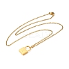 304 Stainless Steel Rolo Chain Pendant Necklaces NJEW-S444-01G-24-2