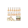Wood Gnome Pendant Locking Stitch Markers HJEW-NB00119-7