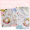 24Pcs 8 Colors Heart Alloy Enamel Pendant Locking Stitch Markers HJEW-SC00035-5