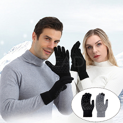 2 Pairs 2 Colors Polyester Gloves AJEW-GF0010-75-1