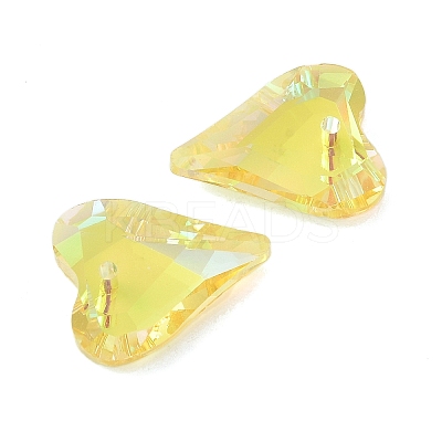 Electroplated Glass Pendants EGLA-M029-05-08-1