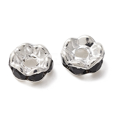 Brass Rhinestone Spacer Beads RB-YW0001-05B-04S-1