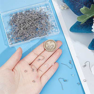 200Pcs 304 Stainless Steel Earring Hooks STAS-SP0001-44-1