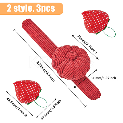 1Pc Cotton Corduroy Pumpkin Needle Holder Pillow DIY-HY0001-58-1