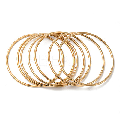 7Pcs 201 Stainless Steel Plain Bangle Sets for Women X-BJEW-L664-022C-G02-1