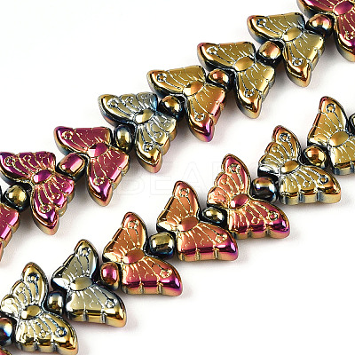 Electroplate Glass Beads Strands EGLA-N012-04K-1
