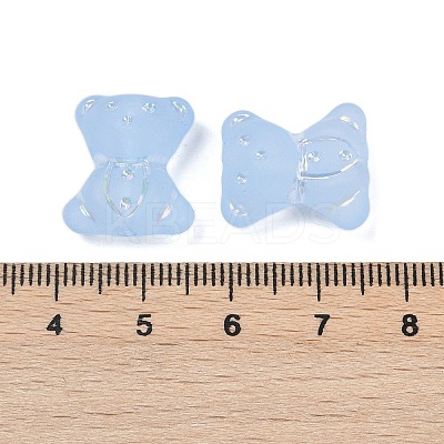 Frosted Transparent Acrylic Beads OACR-P029-20B-04-1