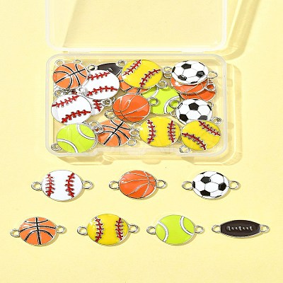 28Pcs 7 Styles Alloy Enamel Connector Charms ENAM-FS0002-69-1