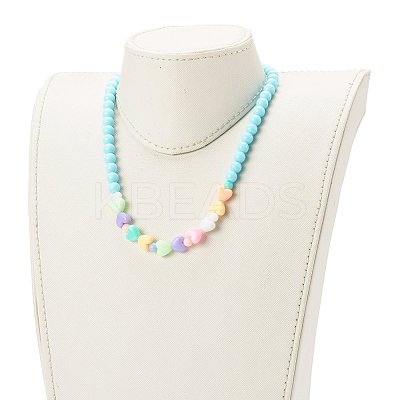 Stretch Kids Beaded Necklace & Bracelet Jewelry Sets SJEW-JS01198-1