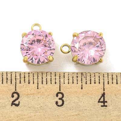 PVD Vacuum Plating Real 18K Gold Plated 304 Stainless Steel Cubic Zirconia Pendants STAS-L278-010G-02-1